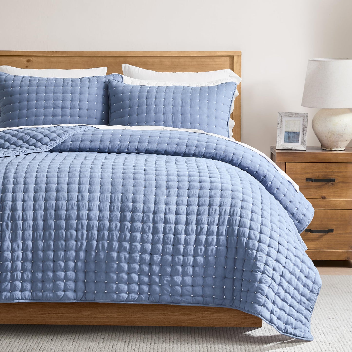Lightweight Quilted Bedspread Coverlet Set