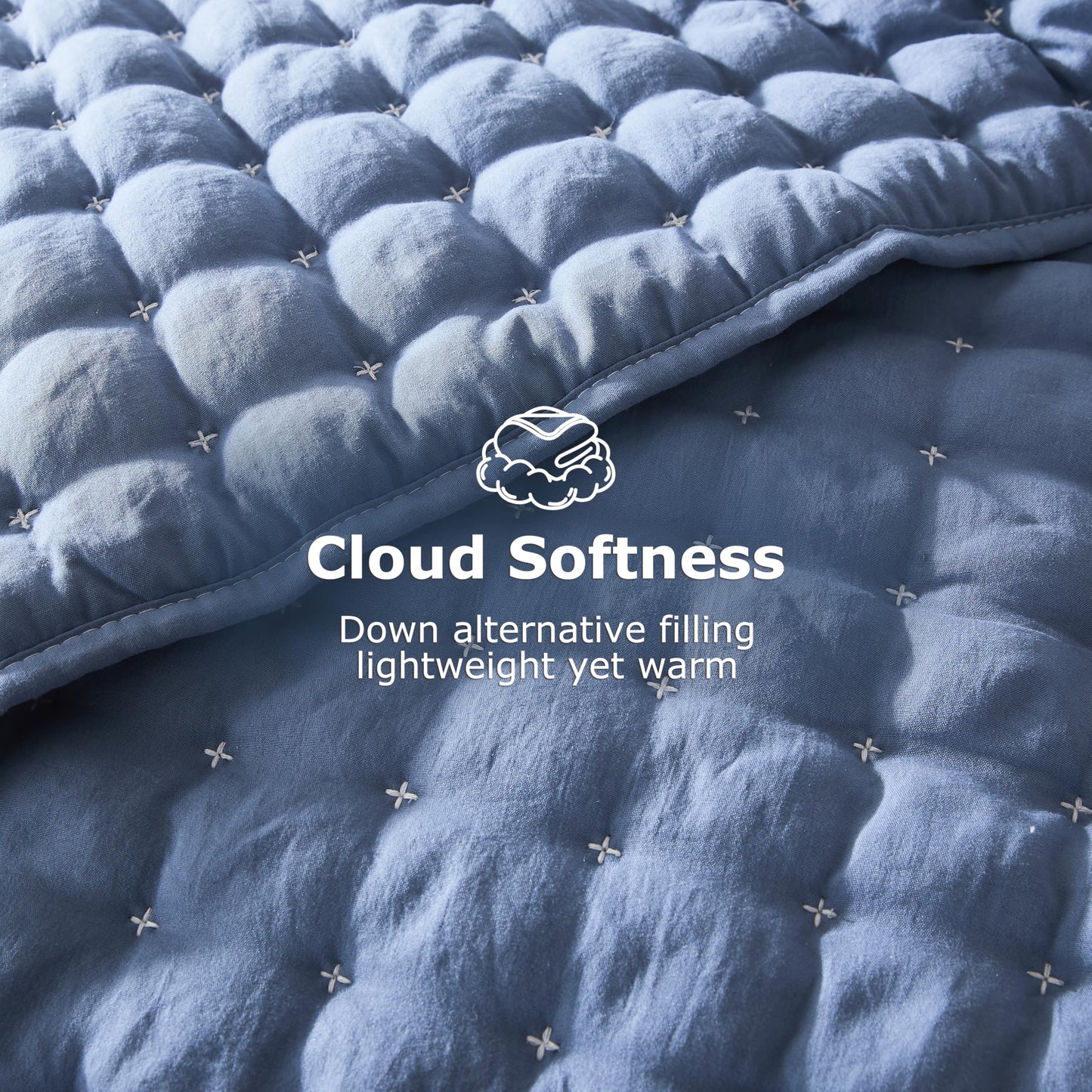 Lightweight Quilted Bedspread Coverlet Set